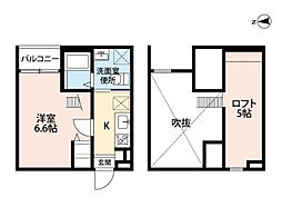 SUNSHINEμ 1Kの間取図画像