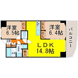 さくらヒルズフジミ 2LDKの間取図画像