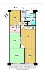 シャトー第2八戸の里 4LDKの間取図画像