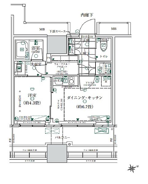ローレルタワールネ浜松町 ｜東京都港区海岸2丁目(賃貸マンション1DK・4階・32.21㎡)の写真 その2