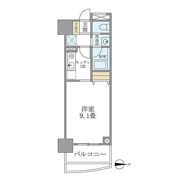 マイプレジール広尾 703｜東京都渋谷区広尾5丁目(賃貸マンション1K・7階・29.17㎡)の写真 その2