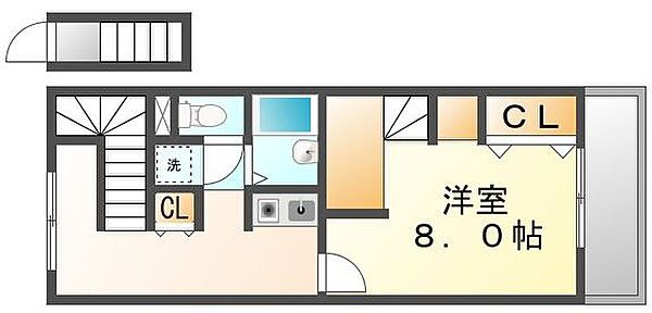 香川県高松市上林町(賃貸アパート1K・2階・28.02㎡)の写真 その4