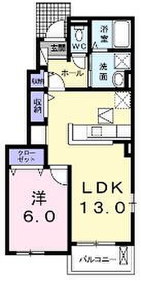 香川県高松市国分寺町国分(賃貸アパート1LDK・1階・45.82㎡)の写真 その4