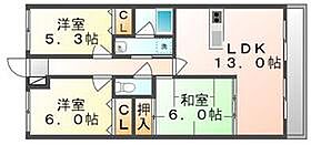 香川県高松市松島町３丁目（賃貸マンション3LDK・2階・70.26㎡） その2