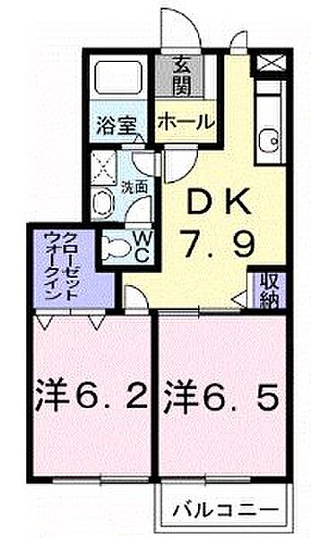 香川県高松市仏生山町(賃貸アパート2DK・1階・48.28㎡)の写真 その4
