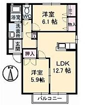 香川県高松市小村町（賃貸アパート2LDK・1階・57.81㎡） その2