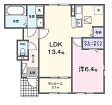 香川県丸亀市柞原町（賃貸アパート1LDK・1階・50.87㎡） その2