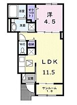 香川県高松市寺井町（賃貸アパート1LDK・1階・40.03㎡） その2