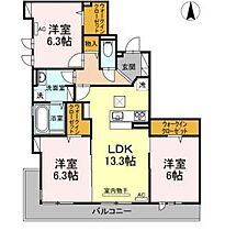 香川県高松市伏石町（賃貸アパート3LDK・1階・76.45㎡） その2