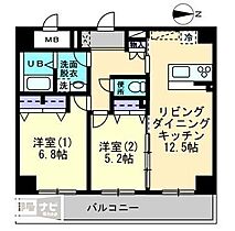 香川県高松市錦町１丁目（賃貸マンション2LDK・6階・60.20㎡） その2