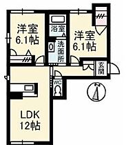 香川県坂出市元町３丁目（賃貸マンション2LDK・3階・57.47㎡） その2