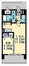 高松琴平電気鉄道琴平線 瓦町駅 徒歩2分の賃貸マンション 9階1LDKの間取り