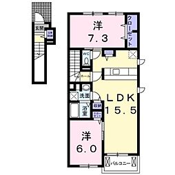 ボイスA 2LDKの間取図画像