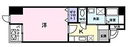 グレース栗林 1Kの間取図画像