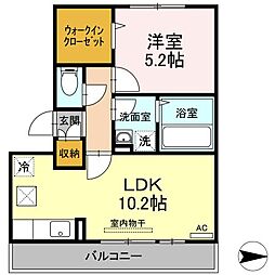 桜サライ 1LDKの間取図画像