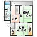 ビレッジハウス白鳥2号棟3階2.5万円