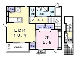 グランデシーナ1 1LDKの間取図画像