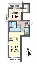 ザイテグラウベン 1LDKの間取図画像
