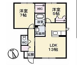 シャーメゾン77 2LDKの間取図画像