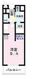 カーサ木太2 ワンルームの間取図画像