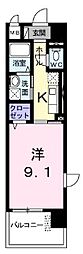 モアドリーム 1Kの間取図画像