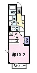 アネックス・S ワンルームの間取図画像