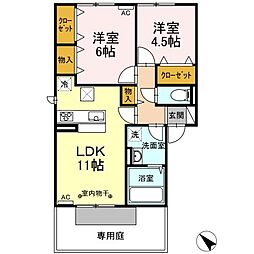 リーブル2B 2LDKの間取図画像