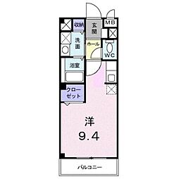 センチュリー21J ワンルームの間取図画像