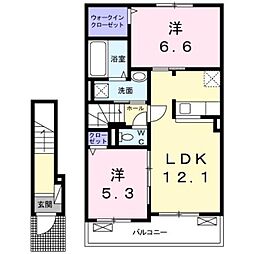 グラシオッソ1 2LDKの間取図画像