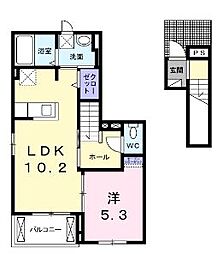 モバ 1LDKの間取図画像