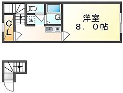 レオパレスShu&KeiN 1Kの間取図画像