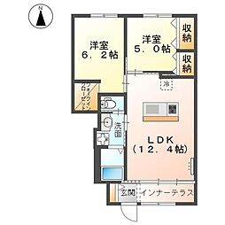 Crea.2 2LDKの間取図画像