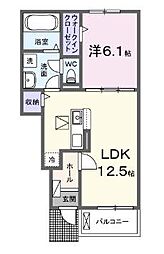 ブリーサ六郷 1LDKの間取図画像