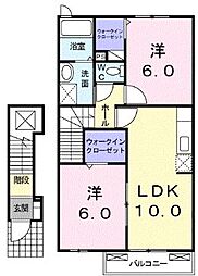 グリーンブリッサ 2LDKの間取図画像