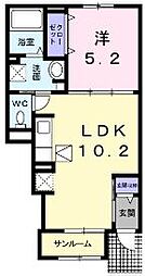 スカラベ 1LDKの間取図画像