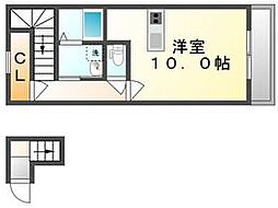 レオネクストプティフォレ 1Kの間取図画像