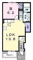 エム・グランツB 1LDKの間取図画像