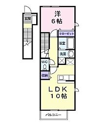 ライトハウス南館 1LDKの間取図画像