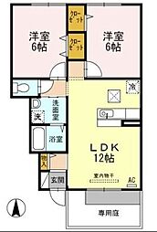 ファイン・コート 2LDKの間取図画像
