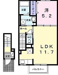 スカラベ 1LDKの間取図画像