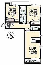 スターフィールド3 2LDKの間取図画像