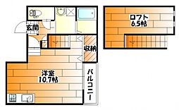 メゾネティック祇園 ワンルームの間取図画像