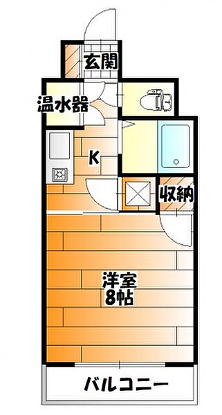 広島県広島市西区横川町２丁目(賃貸マンション1K・8階・26.00㎡)の写真 その2