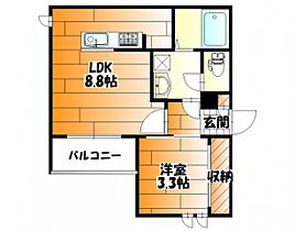 広島県広島市安佐南区祇園７丁目（賃貸アパート1LDK・3階・30.90㎡） その2