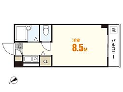 コンフォート・K ワンルームの間取図画像
