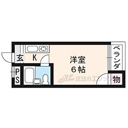 三興レジデンス 1Kの間取図画像