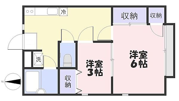 ユピテル 203｜千葉県千葉市中央区本町２丁目(賃貸アパート2K・2階・33.10㎡)の写真 その2