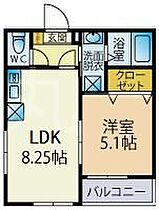 LA・room 101 ｜ 千葉県千葉市中央区道場南１丁目2（賃貸アパート1LDK・1階・32.05㎡） その2