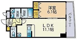 ラフィリア 1LDKの間取図画像