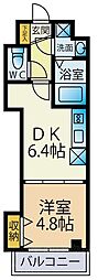 エスペラント 1DKの間取図画像